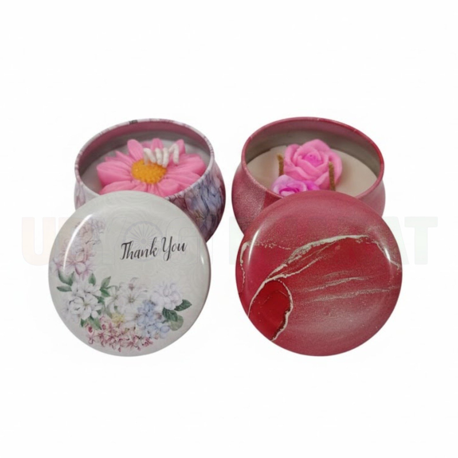 Scented Candle Tin Jar_001 Candle (Multicolor, Pack of 1)