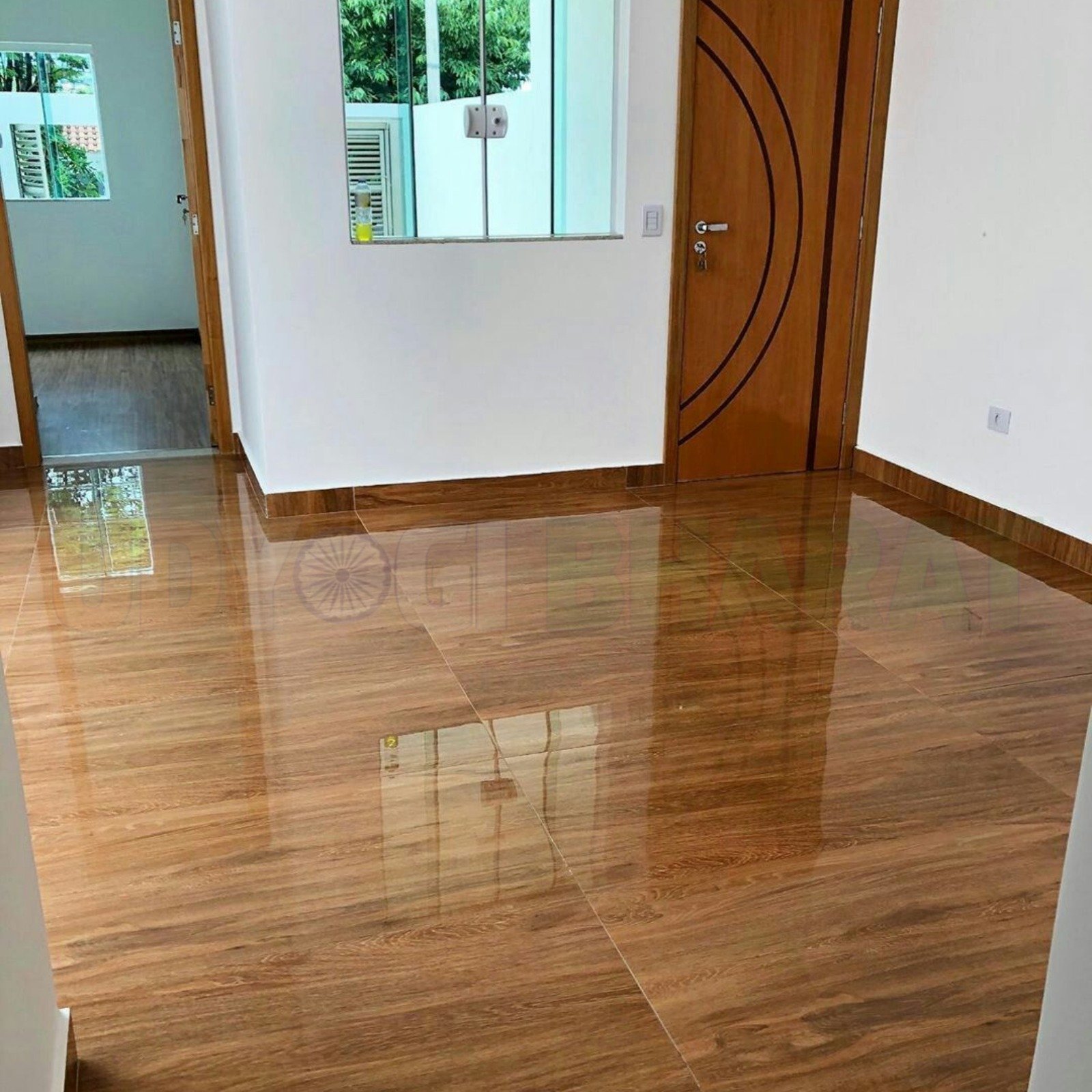 Natural Pine PVC Wood Floor Planks Flooring Tiles With Self Adhesive Peel & Stick Wooden Design- 18 Planks