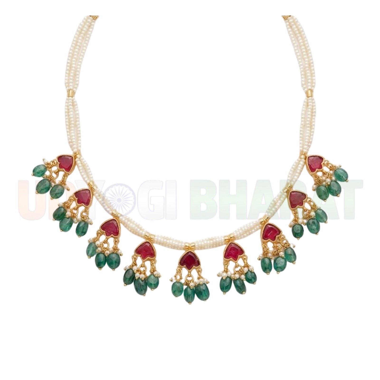 Jadau pearl bids glass bids set