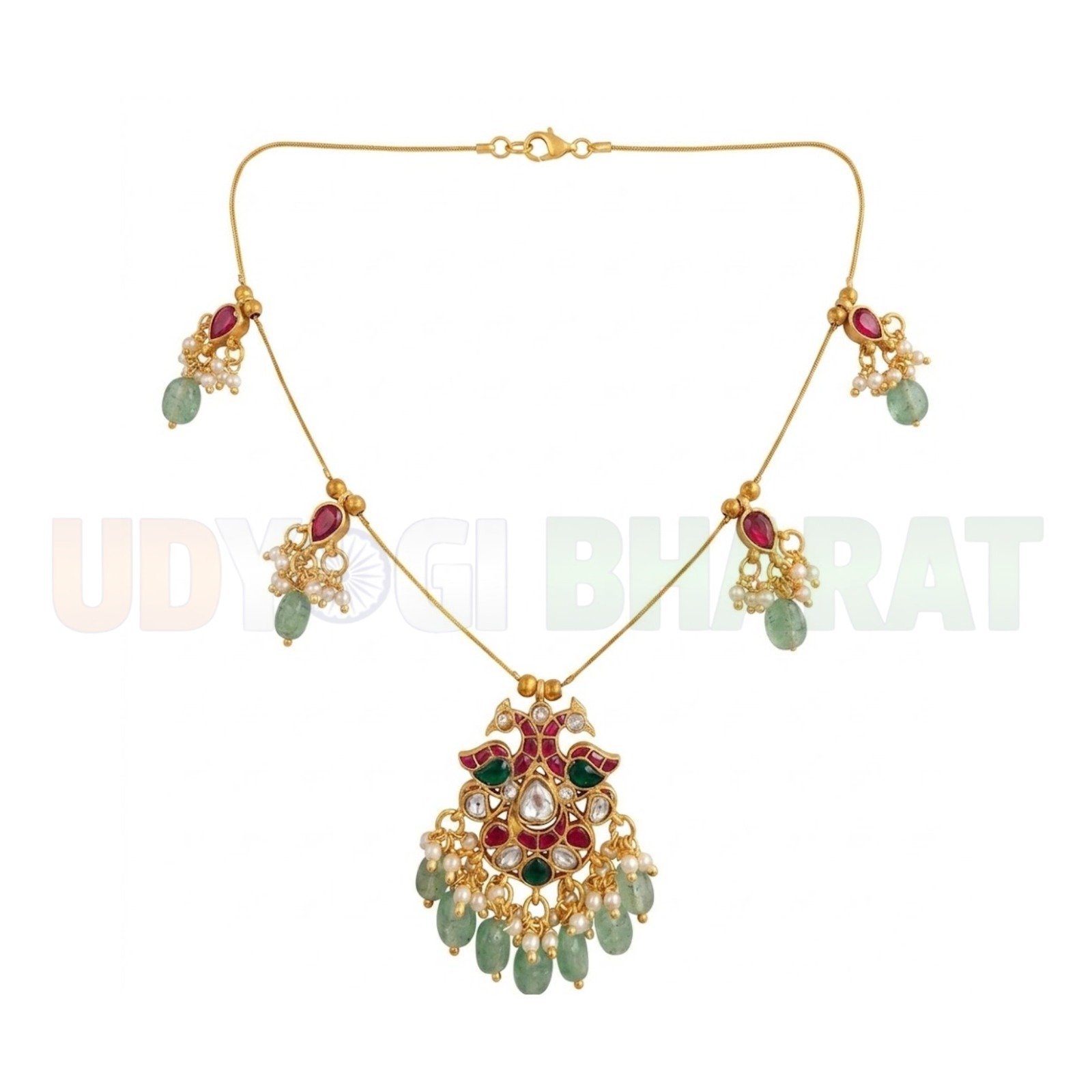 Jadau pendent chain neckless