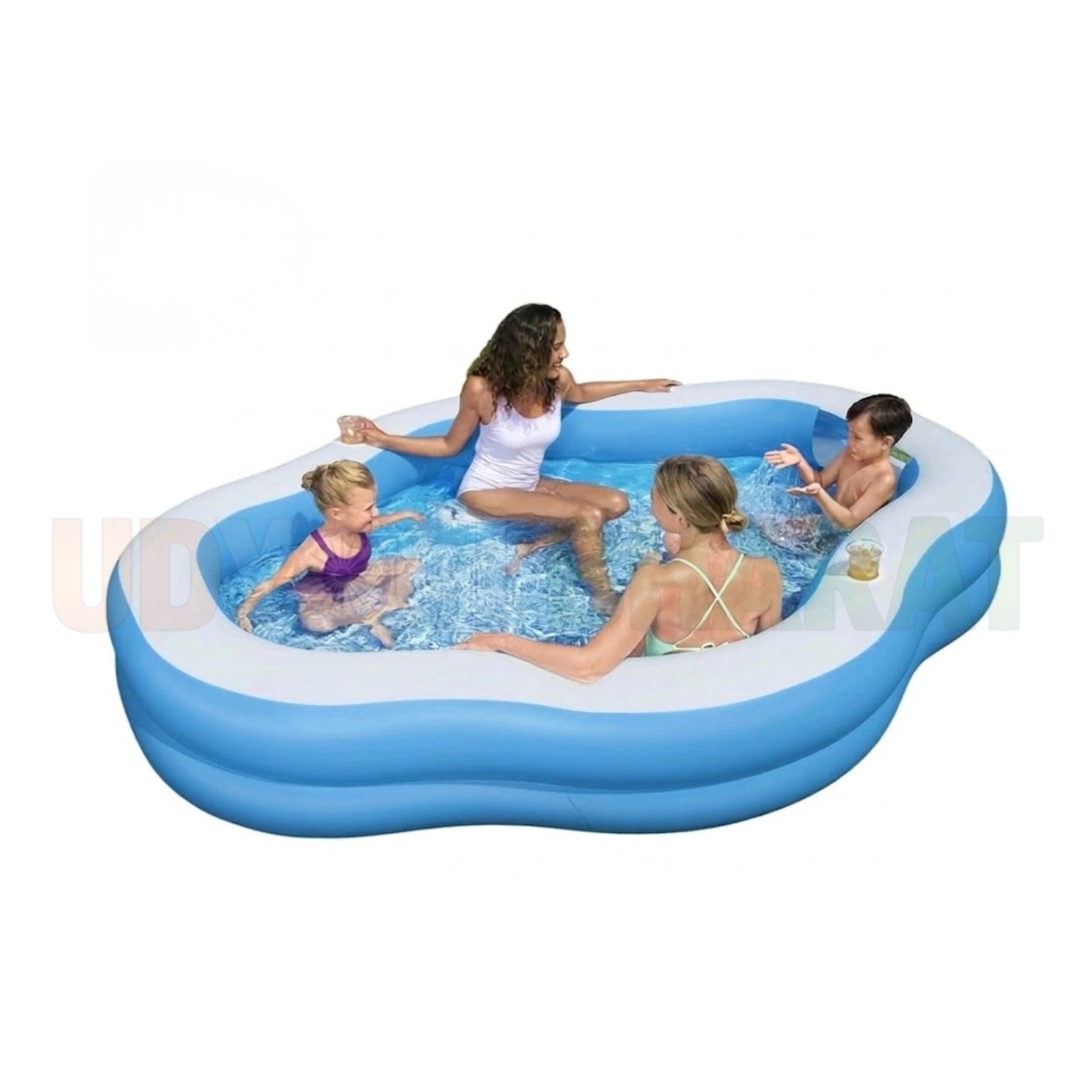 Pool Inflatable Bath Tubs for Kids & Adults Spa 8.5 Feet Inflatable Swimming Pool (Blue)