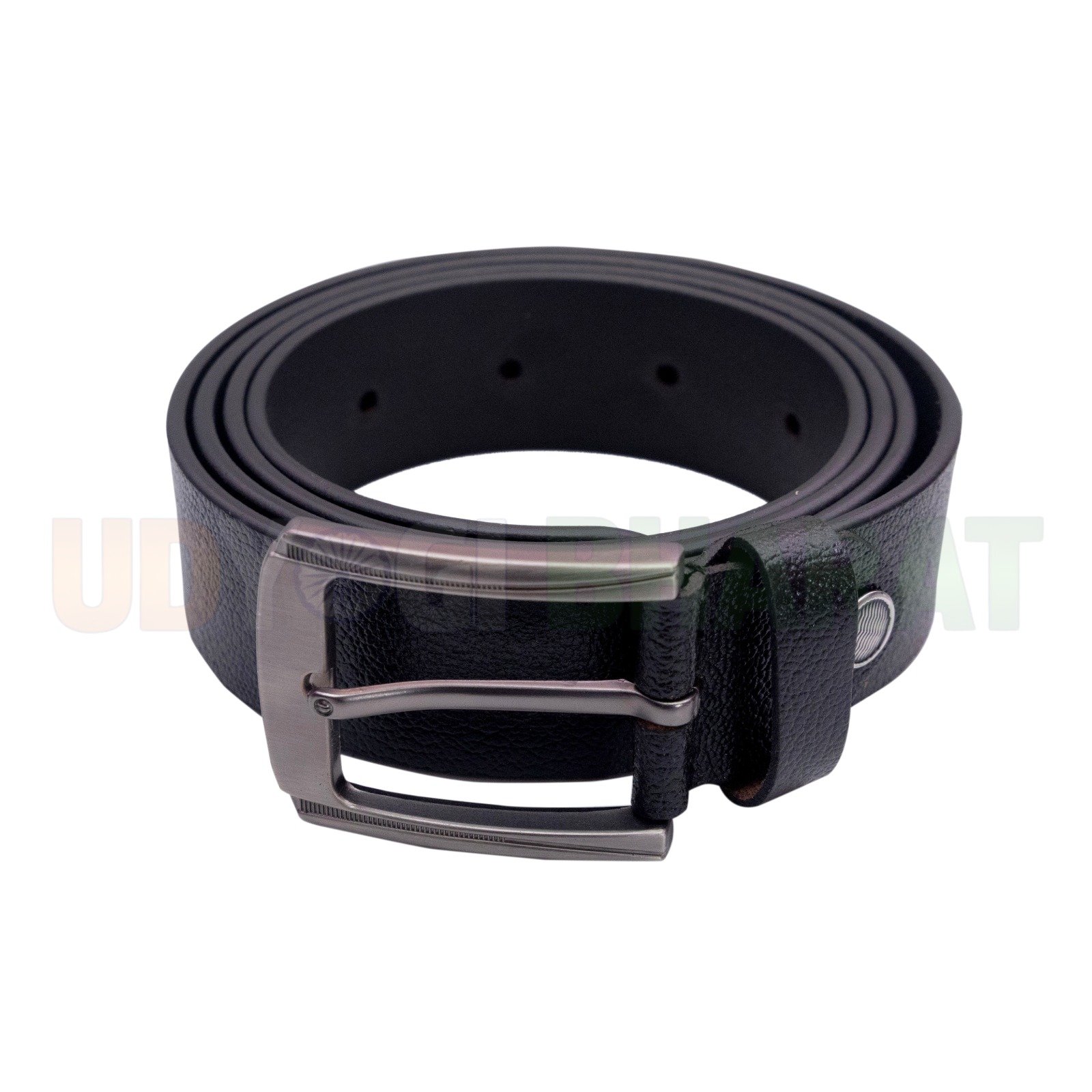 Classic Black Leather Formal Belt for Men