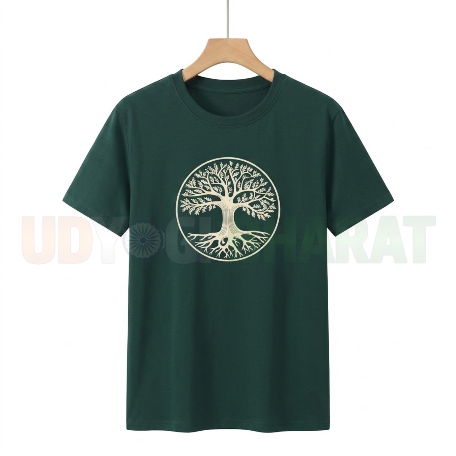 Tree of Life Graphic Unisex Cotton T-Shirt – Forest Green