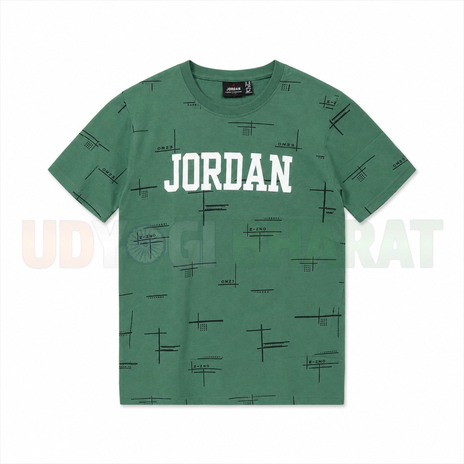 Jordan Typography Printed Casual T-Shirt – Sage Green