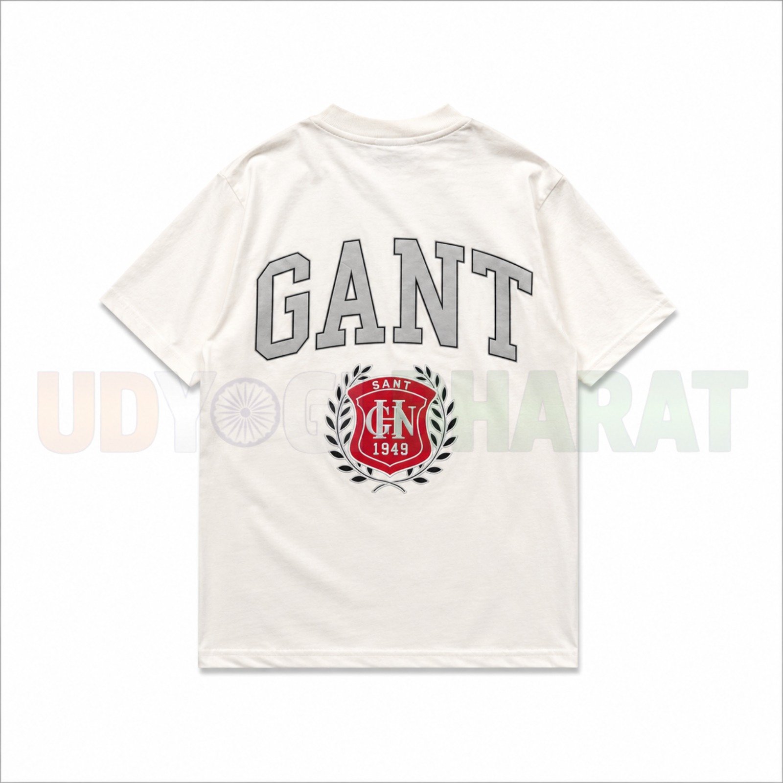 GANT Heritage Crest Graphic Oversized T-Shirt – Off White